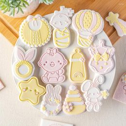 Baking Moulds Girl Baby Shower Cake Decorating Tools Cookie Stamp Embosser Biscuit Cutter Fondant Sugarcraft Cutters Mold Mould