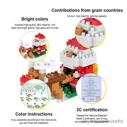 Blocks Christmas Building Block Puzzle Educational Toys Small Particle Classic Model Christmas Decoration R230814