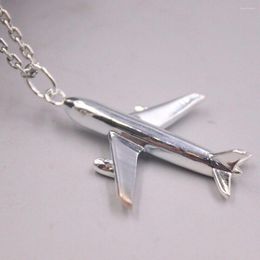 Chains Genuine 925 Sterling Silver Lovely Plane Pendant 1.85inch H Stamped S925