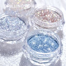 Nail Glitter 40Colors Crystal Diamond Powder Sparkling Laser Silver Reflective Dust Fine Shiny Pigment 230814