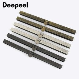 Bag Parts Accessories 5Pcs Deepeel 19cm Metal Embossed Purse Frame Bag Lock Clutch Coin Bags Clasp Sewing Hardware Wallet Accessories HandBag Parts 230814