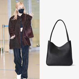 Rose Park Choi yings Same Style The * Row Underarm Bag Cowhide Junior High Grade Sensible Qin Tote Bag Single Shoulder Bag for Women