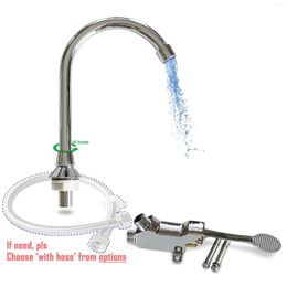 Bathroom Sink Faucets Cold Water Only 304 Stainless Steel Home School Faucet With Brass Single Foot Valve