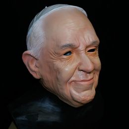 Party Masks Old Man Mask Realistic Latex Human Grandpa Decorative Halloween for Adults 230814