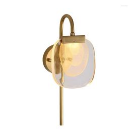 Wall Lamp Modern Nordic Designer Indoor Lighting Gold Metal Acrylic Bedside