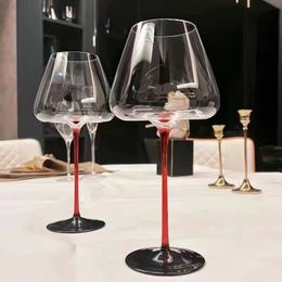 Wine Glasses 700ml Large European Glass Burgundy Black Bow Tie High Value Crystal Grape Champagne Capacity 230814