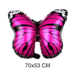 Decoration Large Butterfly Aluminium Foil Balloons Colourful Butterfly Birthday Wedding Decor One Years Old Baby Shower Decorations R230812