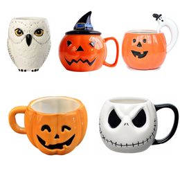 Mugs Creative Halloween Christmas Mug Pumpkin Coffee Cup Funny Breakfast Milk Gift 230814