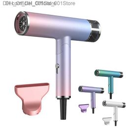 Foldable Strong Wind Hair Care Household Nano Water Ion Hair Dryer Constant Temperature Cold and Hot Hair Styling Tool Gradual Change Q240412