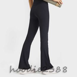 Black with other colors lulus designer Yoga bell pants original factory with elevated waist high elastic hip lift running fitness sports wide foot casual pants