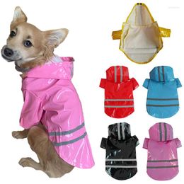 Dog Apparel Waterproof Jacket PU Raincoat For Small Dogs Cats Reflective Puppy Raincape Chihuahua Yorkies Pet Poncho