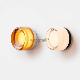 Wall Lamps Nordic Decorative Mirror Bathroom Background Round LED Wall Lamp Modern Small Simple Acryl Sconce Light Creative Home Decoration HKD230814