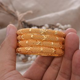 Bangle Flower France Small Child Gold Colour Bangles For Girls Child Kids Bracelet Baby Wear Bracelets Gift Blessing 230814