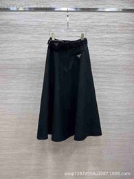 Basic & Casual Dresses Designer New Classic Triangle Punctuation embellished Large Swing Skirt Half with Design Fashionable and Versatile Style