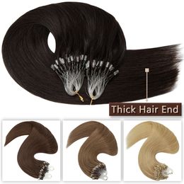 1g Micro Loop Human Hair Extensions Healthy End Micro Link Micro Ring 100pcs Keratin Capsule Straight Natural Hair