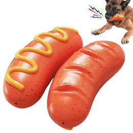 Soundable Dog Toothbrush Teething Stick Hot Dog Grilled Sausage Dog Toys Pet Supplies Wholesale