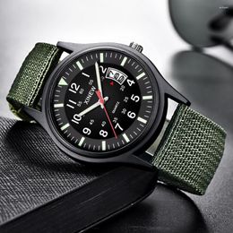 Wristwatches Sdotter XI Watch Men Sports Watches Fashion Canvas Band Calendar Quartz Male Clock Price Drop