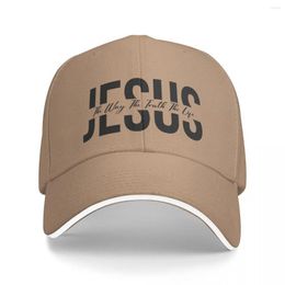 Berets Jesus The Way Truth Life Baseball Caps Fashion Men Women Hats Outdoor Adjustable Casual Cap Hip Hop Hat