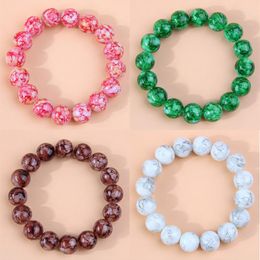 Charm Bracelets Kymyad Bracelet For Women Multicolor Glasses Stone Beaded Elastic Jewelry
