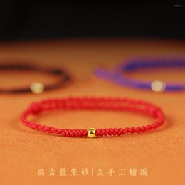 Charm Bracelets 2Pcs Red String Bracelet For Women Men Gold Plated Bead Handmade Braided Protection Couple Friendship Jewellery Gifts