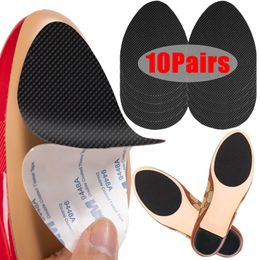 Shoe Parts Accessories 10Pairs Wear-Resistant Non-Slip Shoes Mat Self-Adhesive Forefoot High Heels Sticker High Heel Sole Protector Rubber Pads Cushion 230812