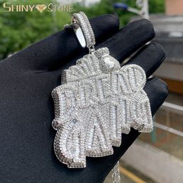 Charms Fashion BREAD GANG Letters Necklace For Men Bling Micro Pave 5A CZ Cubic Zirconia Money Bag Pendant Iced Out Hip Hop Jewellery 230814