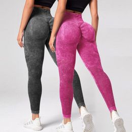 Women's Leggings Fitness Legging High Waist Scrunch Tight Mujer Gym Seamless 2PCS Women Washing Yoga Pants Bubble BuPush Up