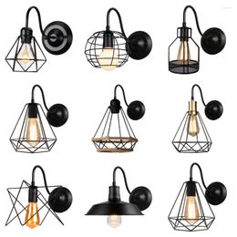 Wall Lamps Industrial Vintage LED Light Retro Loft Bedside E27 Iron Lampshade Cage Guard Sconce Indoor Lights Lighting Wandlamp