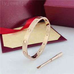 Plated gold bangle trendy diamond screw bracelets for women outdoor shopping love Jewellery fashion accessories graceful mens designer bracelets delicate C23