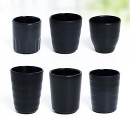 Cups Saucers Japanese Style Restaurant Plastic Melamine Cup Black Tableware El Tea Water Coffee SN1235