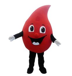 2023 High quality Red Drop of blood mascot costume Fancy Dress Halloween fantasia mascot costume for Public welfare activities