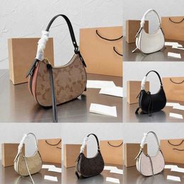 Women Underarm Hobo Bags C Print Designer Bag High Quality Shoulder Bags Leather Handbag Brand Female Luxury Tote Bag 220309