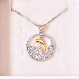 Pendant Necklaces CAOSHI Exquisite Gold Colour Dolphin Necklace For Women Fashion Style Statement Jewellery Girls Neck Accessories