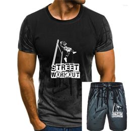 Men's Tracksuits Street Workout Black T-Shirt For Men Size S M L Xl TEE Shirt Stylish Custom