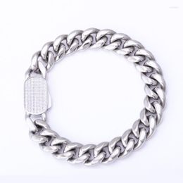 Link Bracelets Trendy Minimalist Fine Polished Stainless Steel Jewelry Set Women's 18K Gold Plated Chunky Cuban Chain Necklace Bracelet