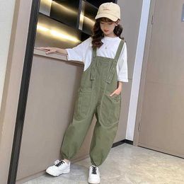 Clothing Sets Girls Summer Children Clothes Outfits T-shirt + Overalls Pants Casual Tracksuit Kids Clothing Two-Piece Set 7 8 10 12 14 Years