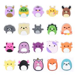 Acessórios para peças de sapatos 1pcs Kawaii Animal Cog Charms PVC Sapatos Sandálias de decoração Pulseira para meninas