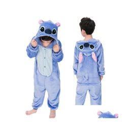 Pyjamas Kigurumi Kinder für Jungen Mädchen Onesie Kinder Tierhirschkind Pijamas Winter Nachtwäsche Panda Pyjamas 210729 Drop Lieferung B DHJ69