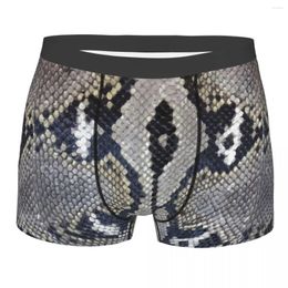 Underpants Humour Boxer Python Snake Skin Texture Shorts Panties Men's Underwear Soft For Male