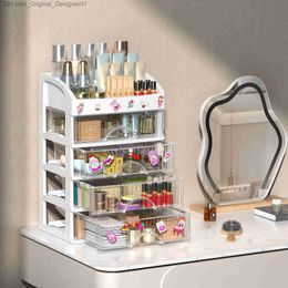 4-layer drawer makeup organizer makeup jewelry organizer desktop plastic transparent makeup storage box brush lipstick holder Z230815