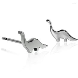 Stud Earrings Small Dinosaur For Women Piercing Jewellery Safe Pure Titanium Hypoallergenic Sensitive Ears Grils Baby Gift