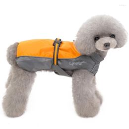 Dog Apparel Small Raincoat Breathable Poncho Clothes Waterproof Windproof Reflective Jacket Vest Coat Pet Outdoor Sports