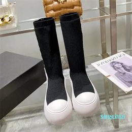 2023-Casual Shoes The Latest Thick Soled Socks Boots Vintage Comfortable Half Boot