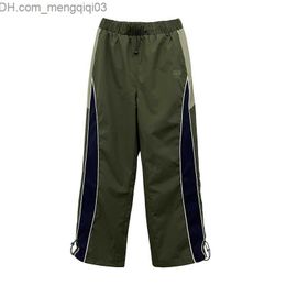 Men's Pants Y2K Casual Sports Pants 2023 New Harajuku Fashion Casual Loose Men's Rock Stitching Stripes Straight Wide Leg Street Pants Z230815