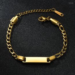 Link Bracelets 2023 Men's Bracelet Stainless Steel Figaro Chain Creative And Women's Fashion Wrist Handheld Jewellery Gift