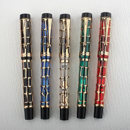 Fountain Pens Jinhao Smoothly Century 100 Gold Electroplating Hollow Out for Writing Stationery Christmas Business Gift 230814