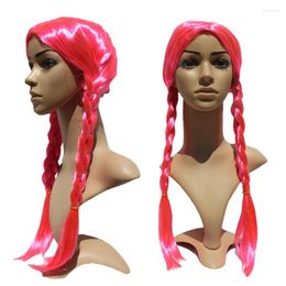 Party Supplies Halloween Costumes Princess Cosplay Headwear Red Braids Anime Ladies Long Hair Accessories