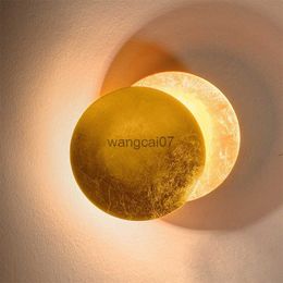 Wall Lamps Modern Simplicity Moon LED Wall Lamp Decorate For Bedroom Bedside Corridor Staircase Wall Light Fixture Bathroom Lamp HKD230814