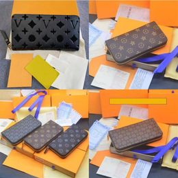 ZIPPY WALLET High Quality Soft Leather Mens Womens Fashion Long Zipper Wallets Coin Purse Card Case Holder Wih Box Dust bag268U