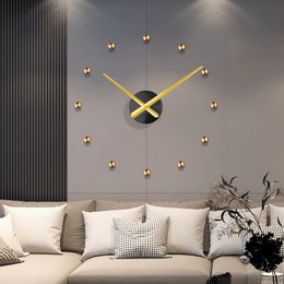 Wall Clocks Spain Large Wall Clock Modern Design Metal Luxury Wall Watches Clocks DIY Home Decor Silent Living Room Orologi Da Parete Gift 230814